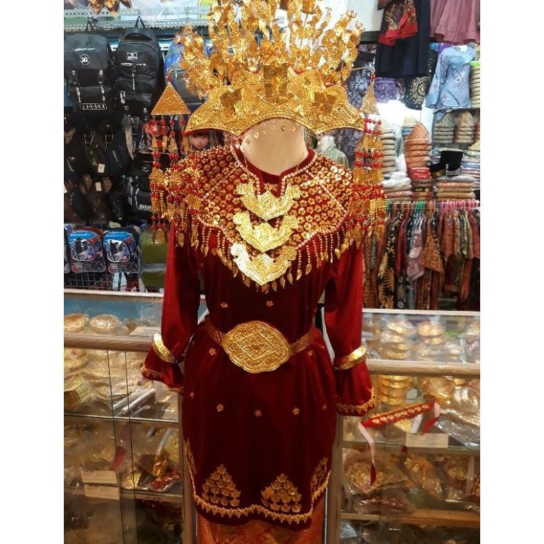 Best Seller Baju Tari/Baju Adat/Pengantin Palembang 1Set Cewek/Cowok Ukuran Dewasa