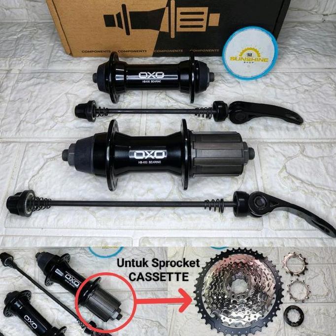 Hub Freehub Slup 36H OXO HB830 Pengganti HB829 Sprocket CASSETTE 7 8 9 10 Speed BEARING V-Brake dan 