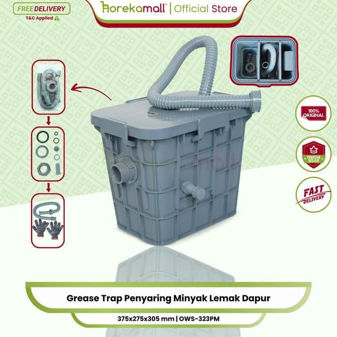 Grease Trap Plastik Perangkap Minyak Lemak Dapur Rumah Usaha Kuliner Kitchen Sink MUTU