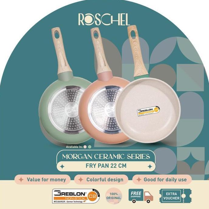 ROSCHEL Fry Pan Ceramic 22 Cm - MORGAN Ceramic Series