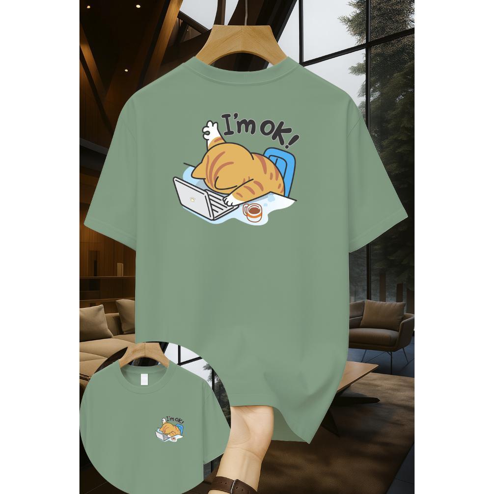 100% AMAN Jerrico Tshirt | Kaos Distro Lengan Pendek Unisex | Baju atasan Laki-laki Dewasa  Im Ok