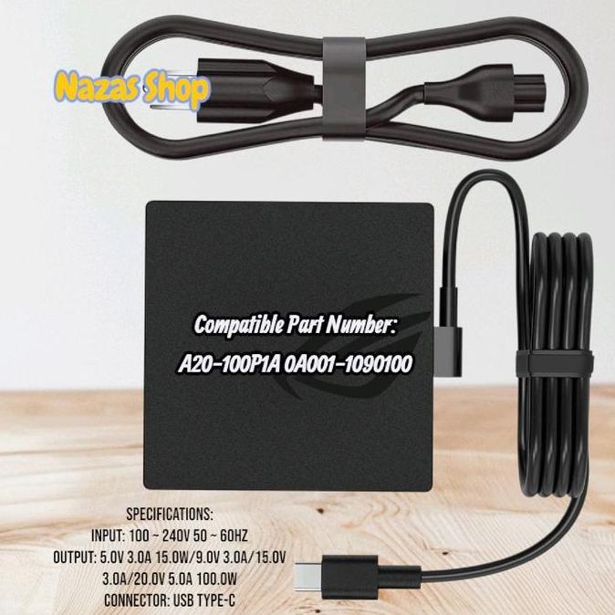 Murah Adaptor Charger For Asus Rog Zephyrus Duo 15 Se Gx551Qm Gx551Qr Gx551Qs 100W Type C