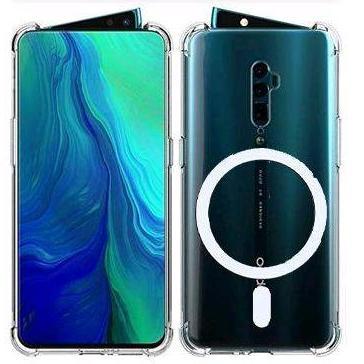 Ready Case  untuk Oppo reno zoom 10X MAGSAFE Wireless Anti CRACK Bumper Magnetic Transparan Clear So