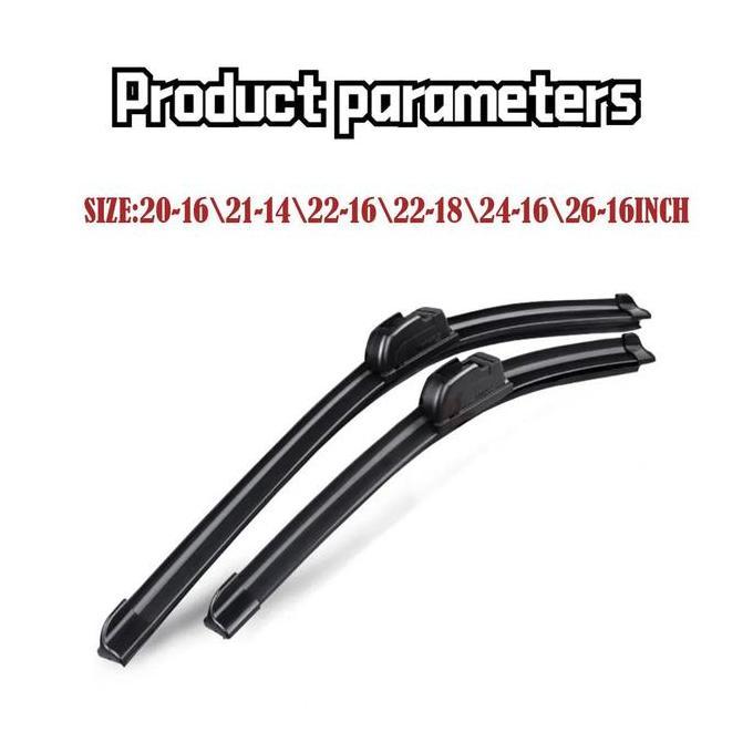 PODAMANS Wifer kaca mobil avanza Kaca Mobil innova Frameless Universal Double Karet 14"-26"
