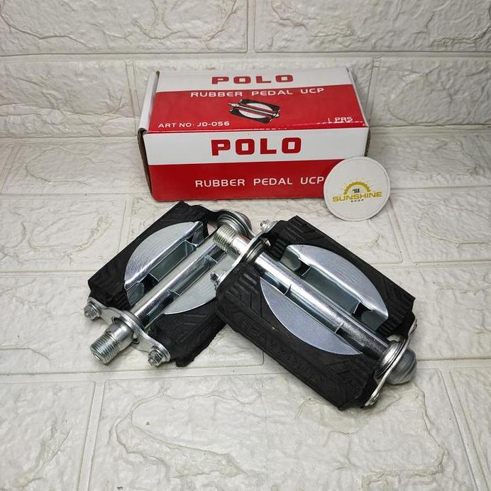 Pedal Karet POLO As Besar Plat Tengah Besi Sepeda Onthel Ontel Jengki Mini Jadul