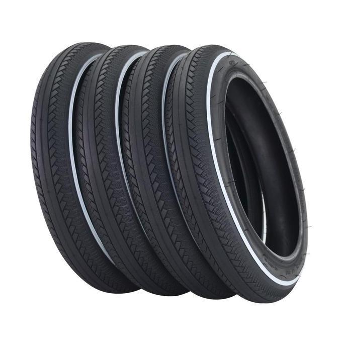 Gipsy G-Pro Gs1008 Tire No Folding 12 X 1.75 Ban Push Bike Black White Line