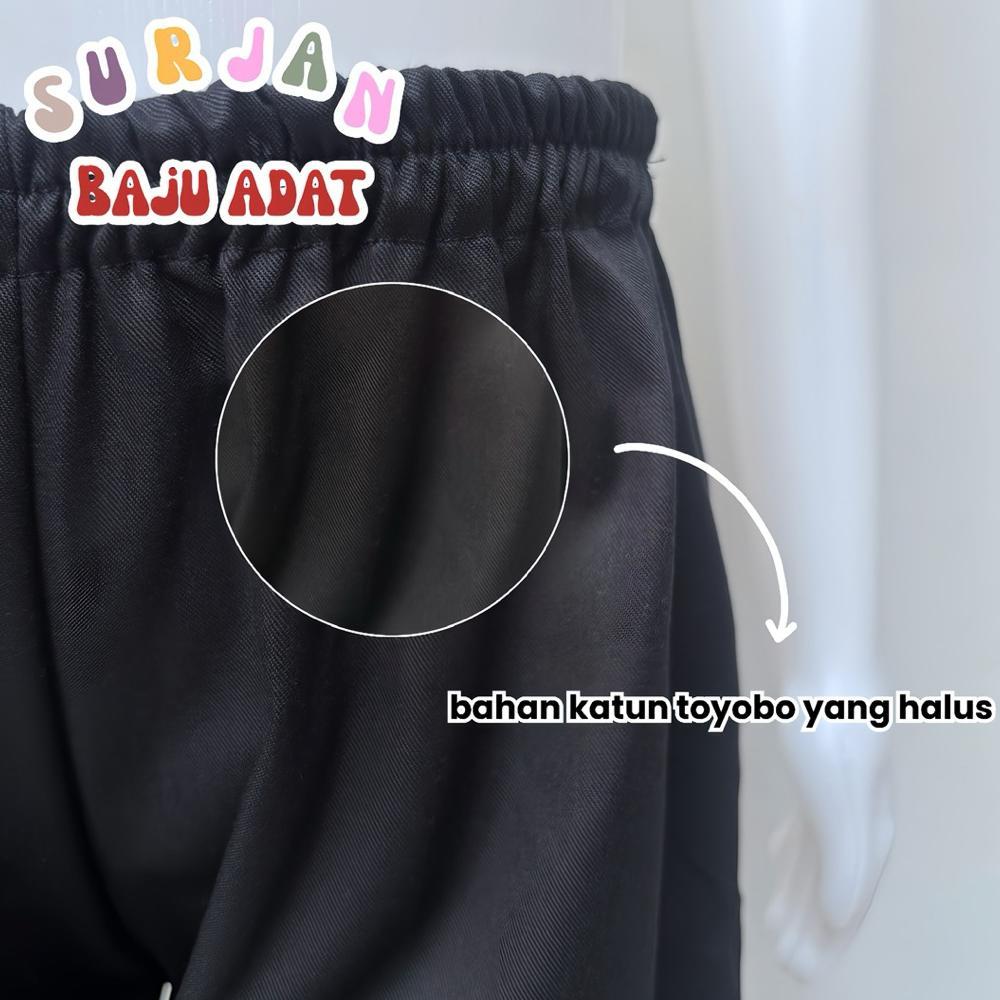 Diskon Baju Adat Anak Laki Laki Surjan Motif Lurik Bawahan Celana Hitam Murah Katun Premium
