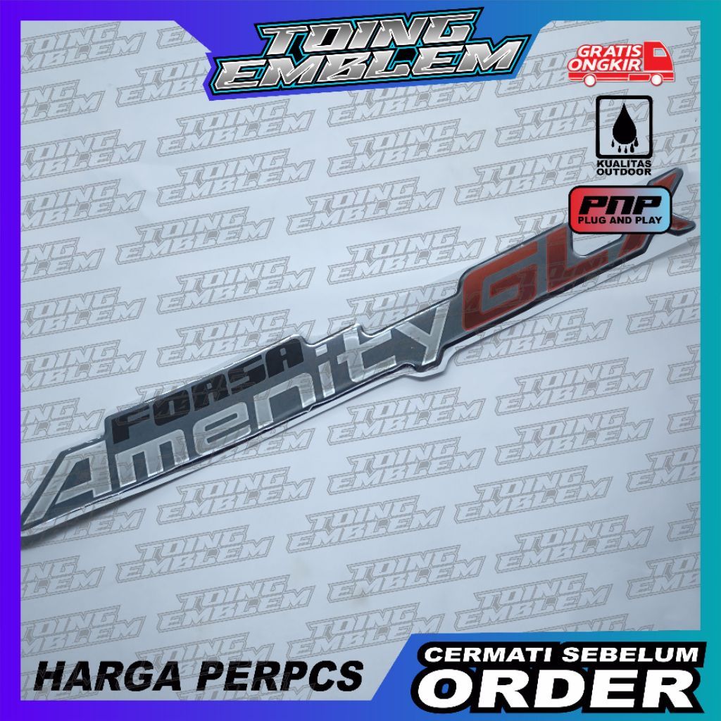 emblem timbul suzuki amenity / emblem bagasi suzuki amenity