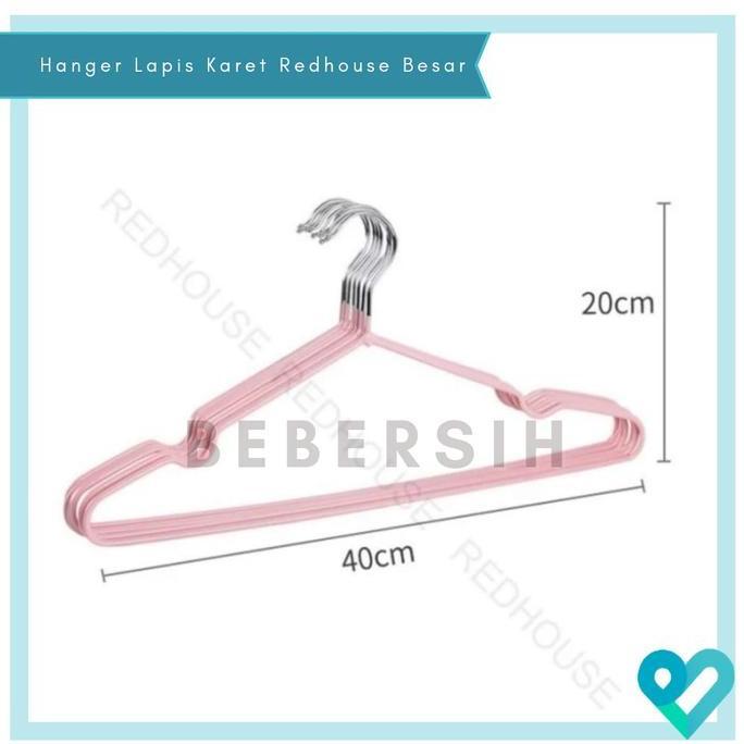 Hanger Kawat Redhouse isi 10/Hanger Kawat Lapis Kulit Tebal/Gantungan