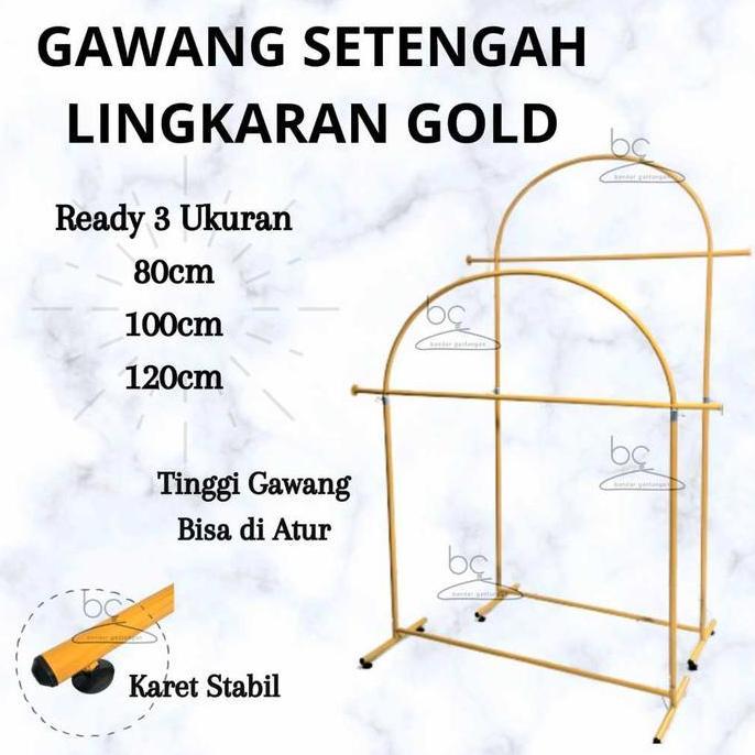 Gawang Baju Gold  / Emas Standing Rak Baju Gantungan Baju Besi-BH