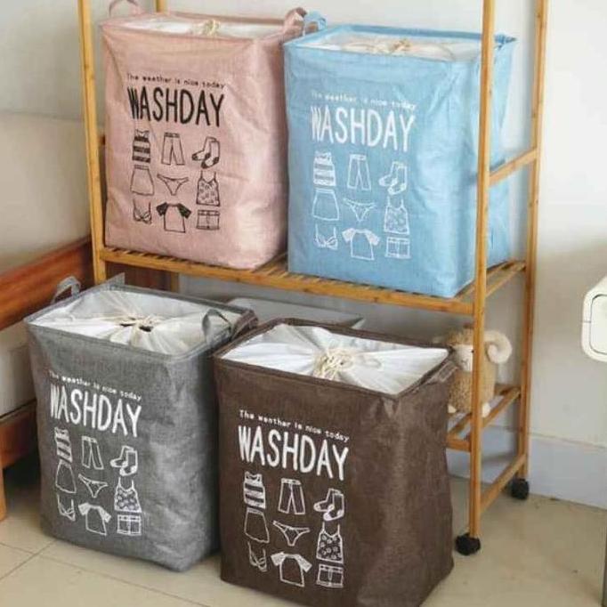 Laundry Bag Keranjang Baju Kotor Laundry Keranjang Jumbo Serbaguna Tas Laundry Serut Bag Laundry Ser