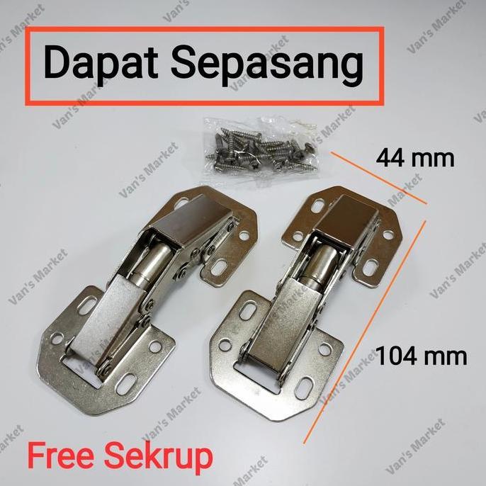 XIMVHE Engsel Kodok / Engsel Sendok Tanpa Bobok / Engsel Sendok Tanpa Coak