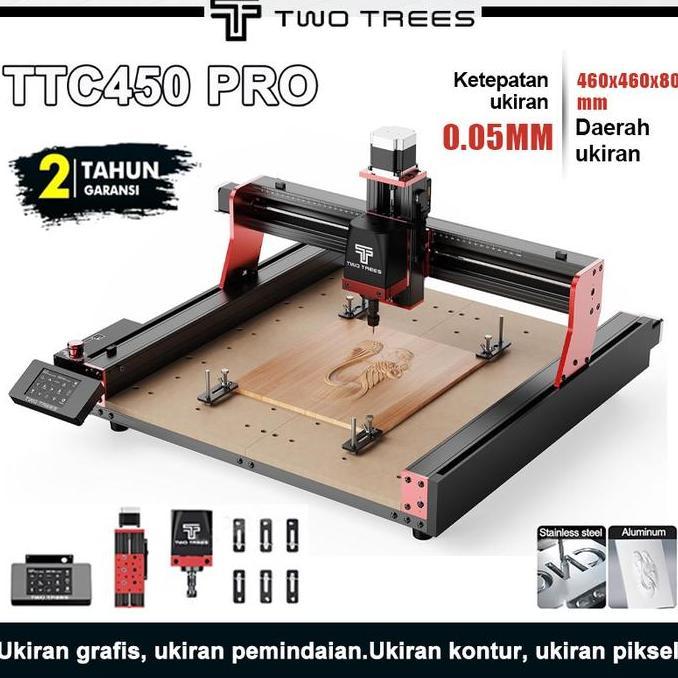 BLAZONE TwoTrees TTC450 Pro CNC Mesin ukiran CNC untuk Mesin Router CNC dan Ukiran Pemotongan Kayu K