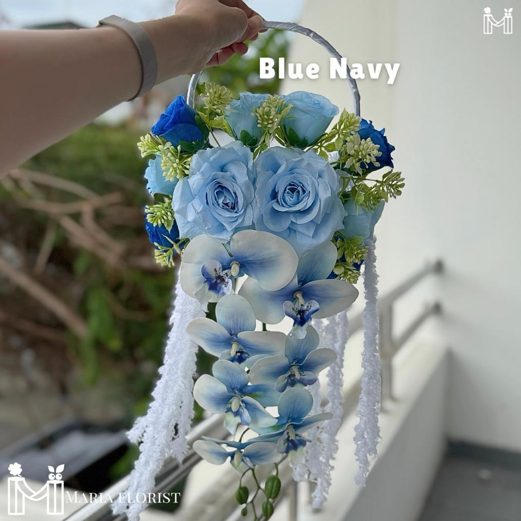 Diskon Flower Hoop Wedding Handbouquet Juntai - Buket Bunga Pernikahan Flower Hoop - Buket Pengantin