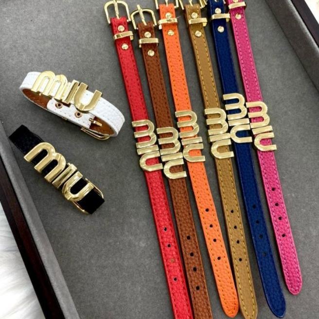 Promo Gelang Kulit  Fashion Gelang Viral Branded Tidak Karatan 9124