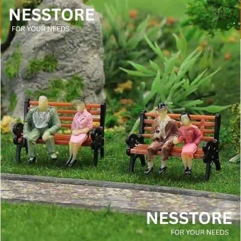 New Miniatur Bangku Taman Miniatur Kursi Taman Miniatur Diorama Topper Kursi Mini