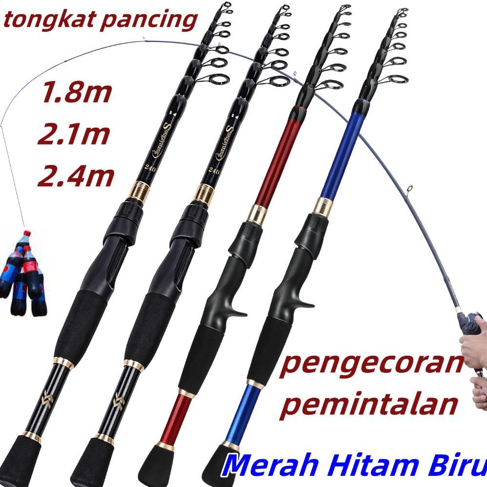 Sougayilang Joran Pancing1.8/2.1/2.4M joran teleskopik Spinning Fishing Pole For  Fishing Tackle jor