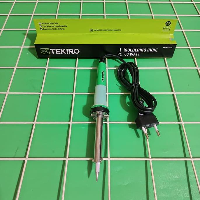 Tekiro Solder 40 Watt 60Watt Alat Solder Listrik Soldering Iron dengan Mata Solder Stainless dan Gag