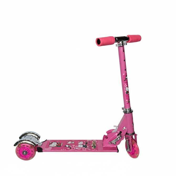 TERLARIS SKUTER O RODA TA WARNA PINK UNTUK ANAK-ANAK AMAN NYAMAN DAN MUDAH DUNAKAN COCOK UNTUK BERMA