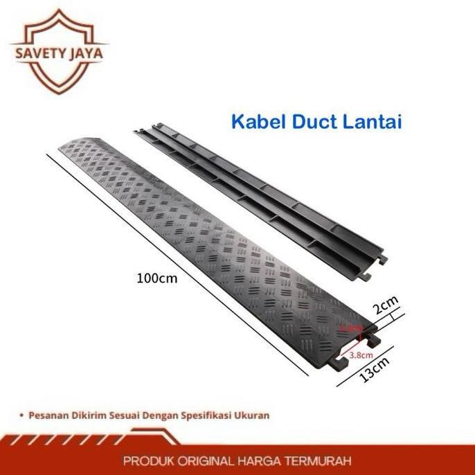 1 Meter Kabel Duct Lantai Hitam Penutup Kabel Lantai Floor Cable Duct KabelDuctingLantai