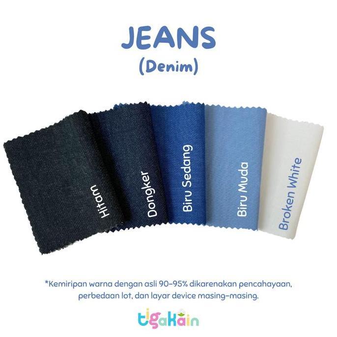 Giocare- 1 Meter Bahan Jeans Kain Denim