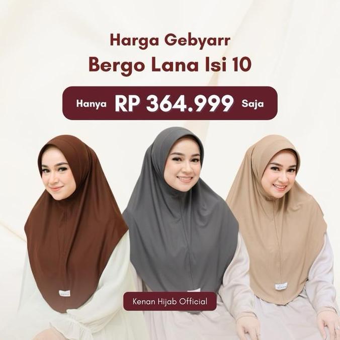 Chiusura- Kenan - Bundling Lana Size L Jersey Isi 10Pcs (Random) Matt Jersey Jilbab Muslim Kerudung 