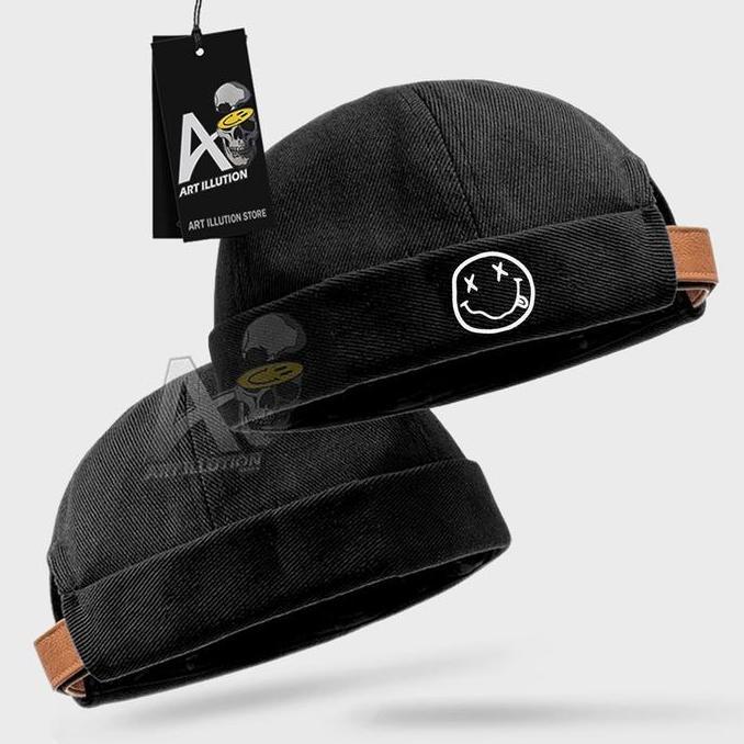 Wekup Topi Miki Hat / Topi Peci Logo Smiley Nirvana Model Logo Terbaru Miki Hat Premium Songkok Hita