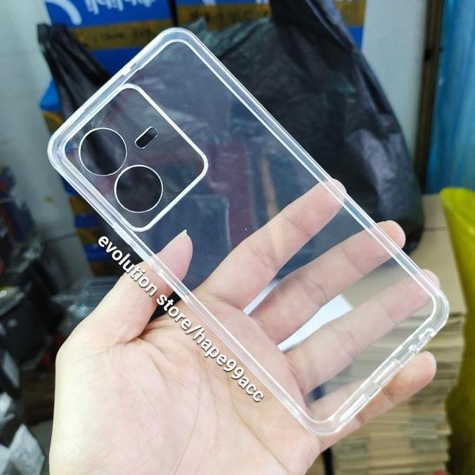 VIVO Y35 SOFT CASE SILIKON PREMIUM CLEAR BENING HITAM MACARON