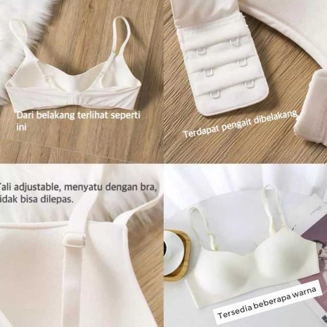 Wagee- Jc122 New Bra Seamless Wanita Tanpa Kawat Warna Polos Nylon Gaya Korea Bh Busa Tipis Dewasa