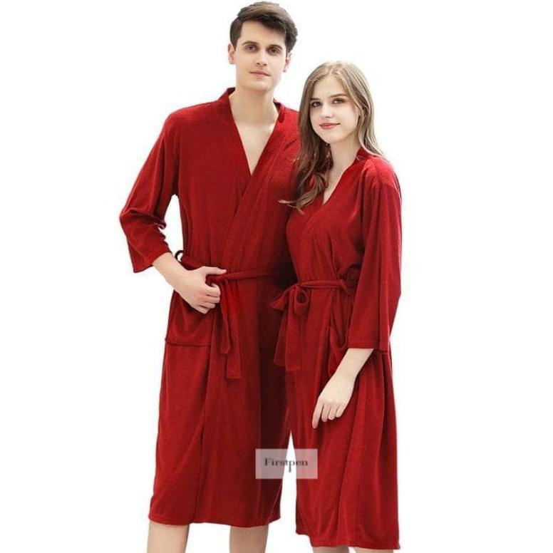 Kimono Handuk Baju Couple Pengantin Pasangan Jubah Mandi Bathrobe DISKON