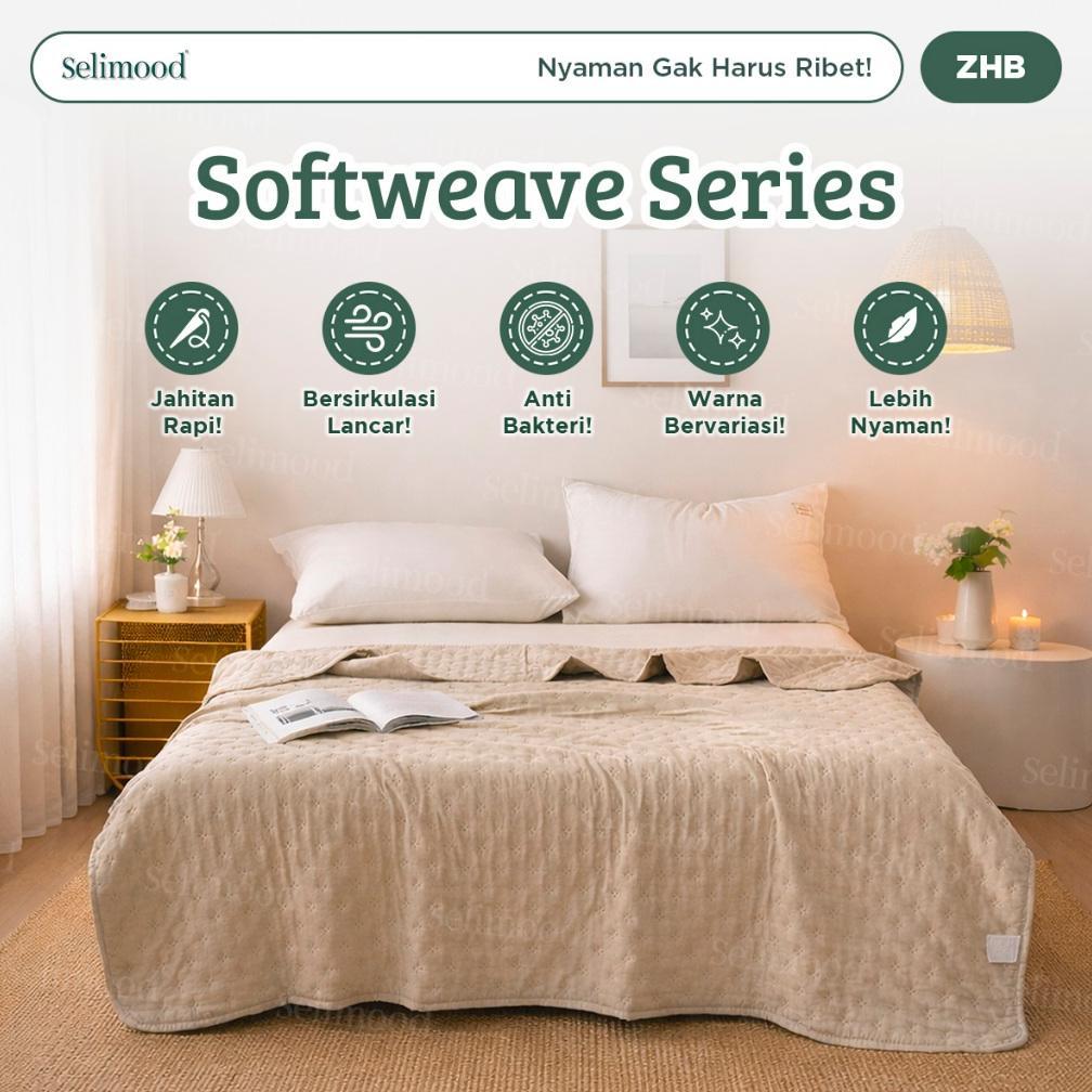 Selimood - Bedcover Selimut Bedcover Polos Bahan Microtex Dacron Halus Lembut & Nyaman DISKON