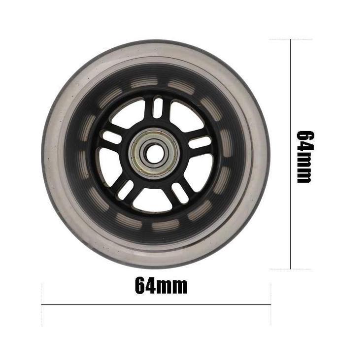 TERLARIS 4PCS SET RODA INSKATE 64MM BAN WHEELS KARET PREMIUM UNTUK SEPATU RODA SPEED FITNESS