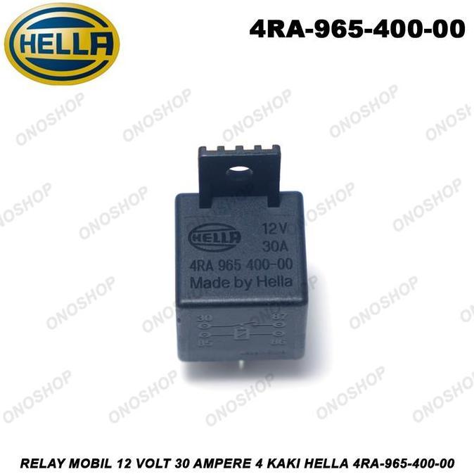 Relay Hella 12 Volt 30 Ampere 4 Kaki