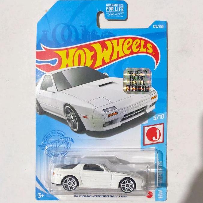 Hotwheels Hot Wheels 89 Mazda Savanna RX 7 RX7 FC35 putih Factory Sealed 2021 HW J Import rare