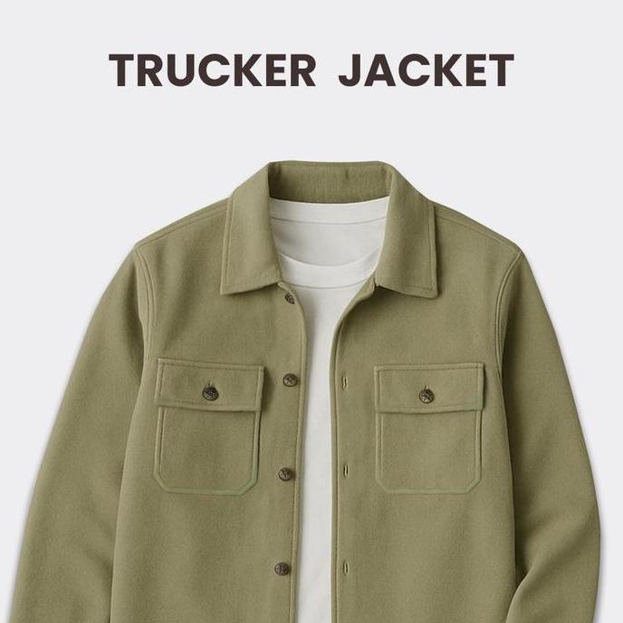 BROGUY Jaket Trucker Pria Casual Outfit Distro