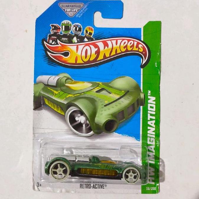 Hotwheels Hot Wheels Retro Active hijau 2013 HW Imagination Roda Glow in the Dark