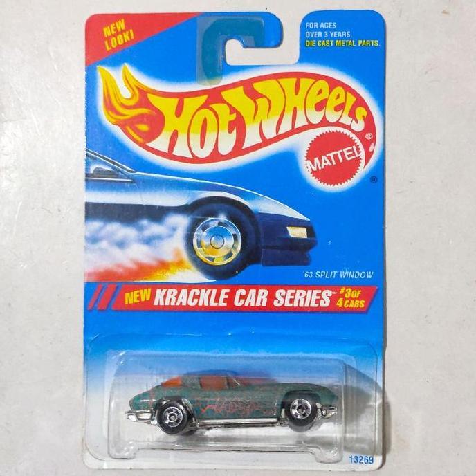 Hotwheels Hot Wheels 63 Vette Corvette Split Window hijau 1995 Ban BW rare