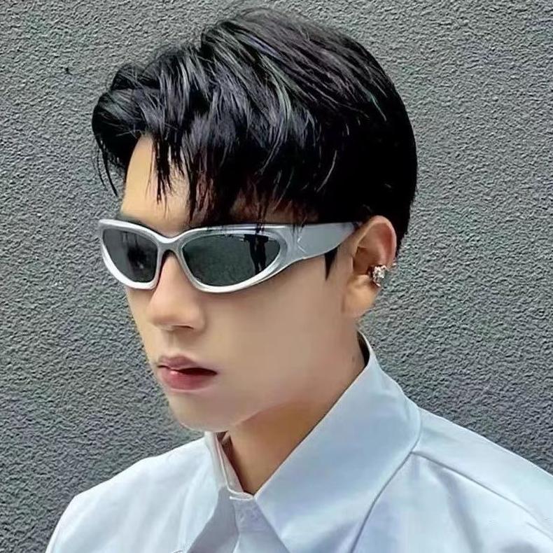 SUPER DEAL GU Kacamata Steampunk Hitam Bersepeda Cyberpunk Hip Hop Punk Gaya Retro Eropa Olahraga Wa