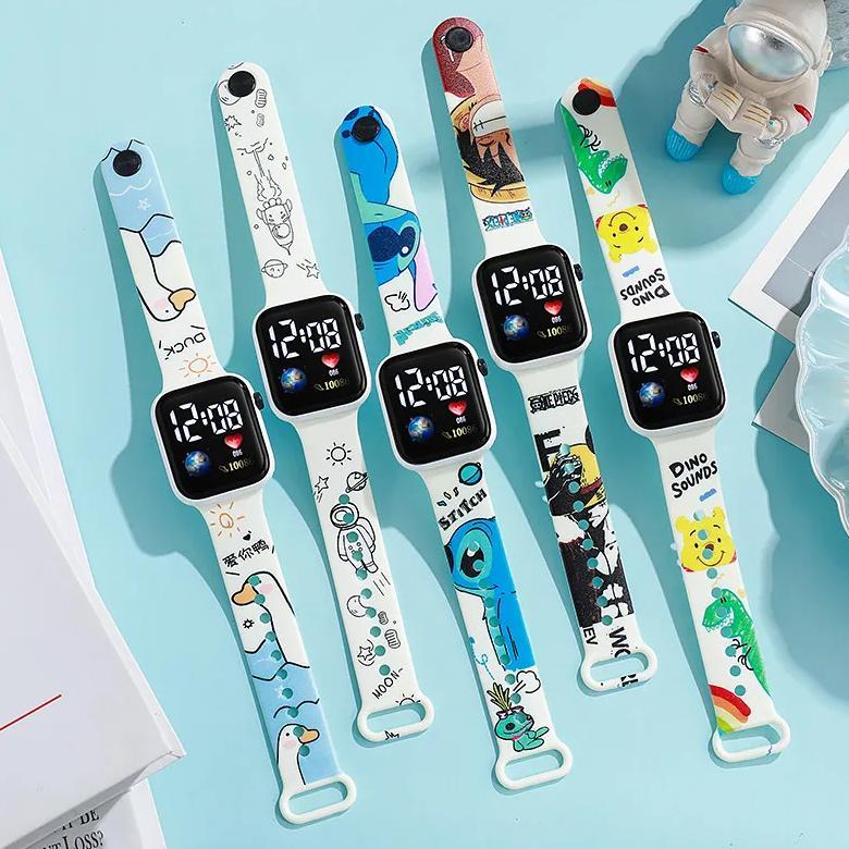SUPER DEAL JAM TANGAN ANAK LED KOTAK KARAKTER LUCU ANTI AIR