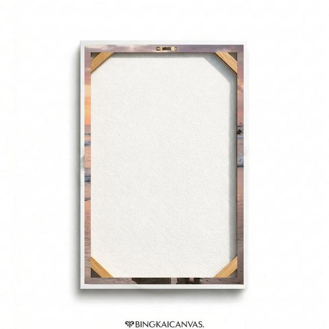 Cetak Foto Bingkai Kanvas 10r - 20r Frame Minimalis Putih Aestethic varian Ukuran