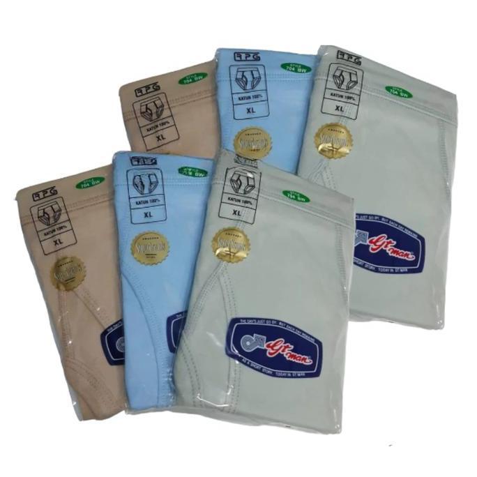 GT MAN 704BW- Grosir 6Pcs Celana Dalam Pria Dewasa Gt Man - Size M L XL Jumbo