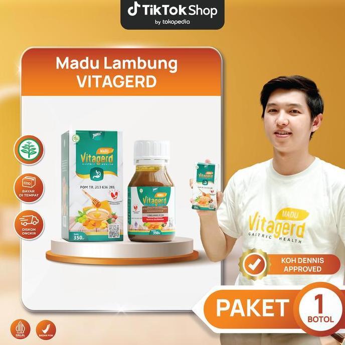 Erbe- Madu Vitagerd - Herbal Alami Membantu Masalah Gerd Anxiety (Sering Cemas & Insomnia), Asam Lam