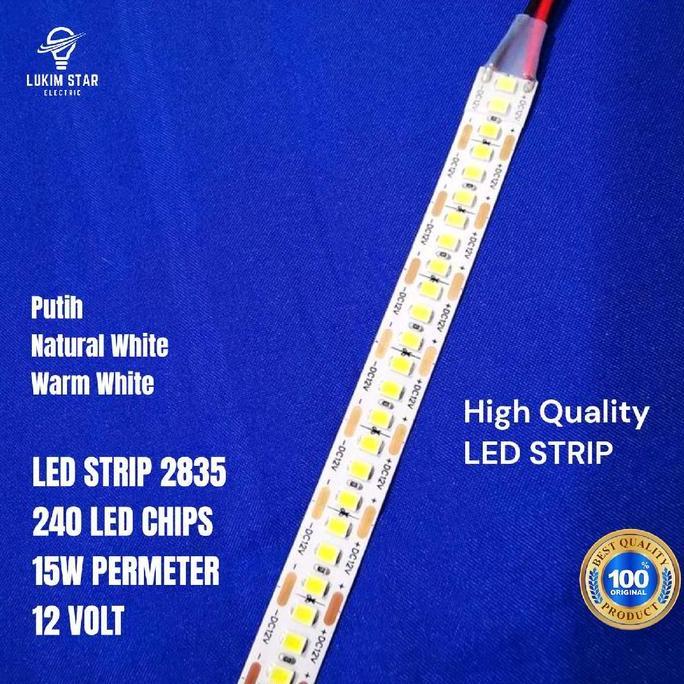 Ready Lampu LED STRIP 2835 DC 12 VOLT 240 LED / Lampu Strip Light 2835 240LED 12VOLT 5meter