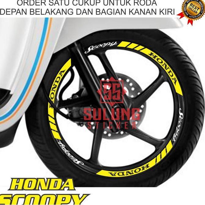 Stiker Lis Velg Motor Honda Scoopy Cutting Sticker Variasi Aksesoris