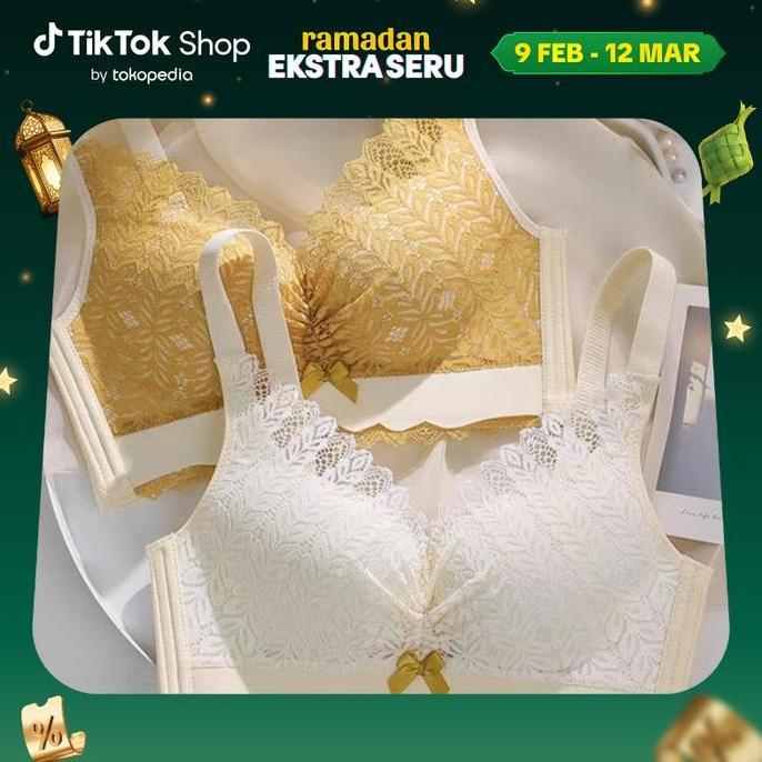 [VIMISU]Bra Wanita Cup Latex/Push Up Bra Wanita Bahan Polos Renda Katun Tebal Bh Nyaman Cantik Busa 