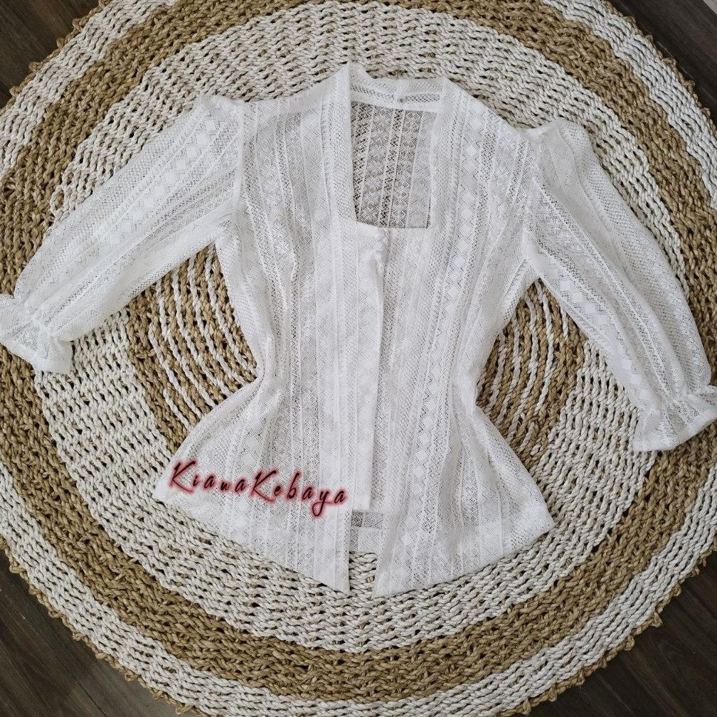 HEMAT (HANYA KEBAYA) BAJU KEBAYA BROKAT MALIKA BET PECAH LENGAN KERUT BALI WISUDA MODERN MURAH