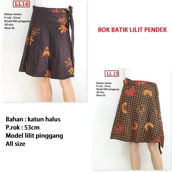 Bawahan Batik Rok Batik Lilit Pendek