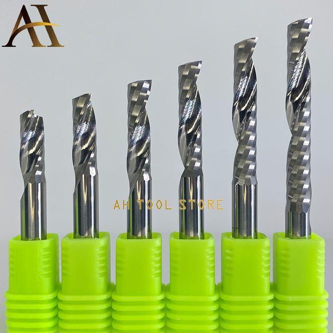 EndMill 1 Flute D 6mm Cnc Router Cutter Bit End Mill Akrilik Kayu Acp