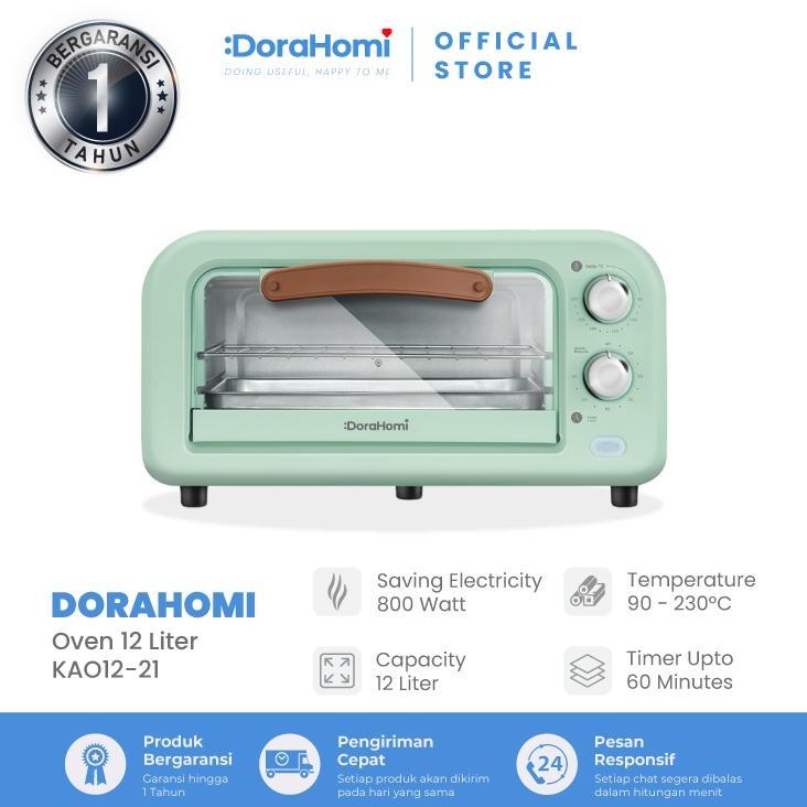DoraHomi Oven Listrik Low Watt Electric Open Pemanggang Kue alat panggang Serbaguna 12 Liter 800 W