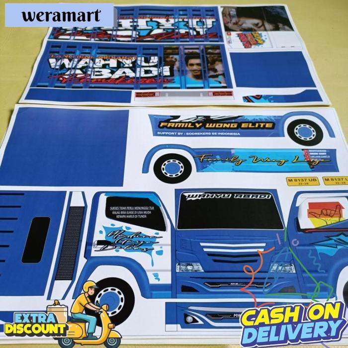 Lembaran Pola Stiker Miniatur Truk Oleng Ukuran 48Cm
